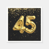 Gold Foil 45 ballonnen en Confetti Napkins Servet (Voorkant)