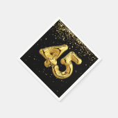 Gold Foil 45 ballonnen en Confetti Napkins Servet (Hoek)