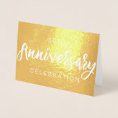 Gold Foil 50e Jubileum Party-uitnodigingen Folie Kaarten (Voorkant)