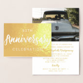 Gold Foil 50e Jubileum Party-uitnodigingen Folie Kaarten (Display)