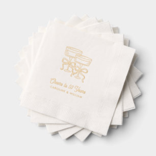 Gold Foil 50th Wedding Jubileum Party Servetten