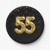 Gold Foil 55-ballonnen en Bord van Confetti Paper (Voorkant)
