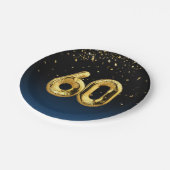 Gold Foil 60 ballonnen en Bord van Confetti Paper (Gekanteld)