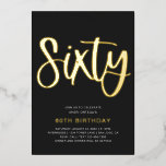 Gold Foil 60th Birthday Invitation | Zesde Folie Folie Uitnodiging<br><div class="desc">Gold Foil 60th Birthday Invitation. Klaar om door u gepersonaliseerd te worden!</div>