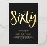 Gold Foil 60th Birthday Invitation | Zesde Folie Uitnodiging<br><div class="desc">Gold Foil 60th Birthday Invitation. Klaar om door u gepersonaliseerd te worden!</div>