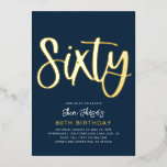 Gold Foil 60th Birthday Invitation | Zestigste Folie Uitnodiging<br><div class="desc">Gold Foil 60th Birthday Invitation. Klaar om door u gepersonaliseerd te worden!</div>