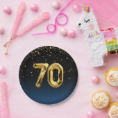 Gold Foil 70 ballonnen en Bord van Confetti Paper (Feest)