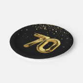 Gold Foil 70 ballonnen en Bord van Confetti Paper (Gekanteld)