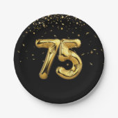 Gold Foil 75 ballonnen en Bord van Confetti Paper (Voorkant)