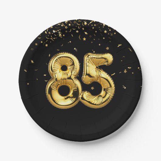 Gold Foil 85-ballonnen en Confetti Paper Bord (Voorkant)