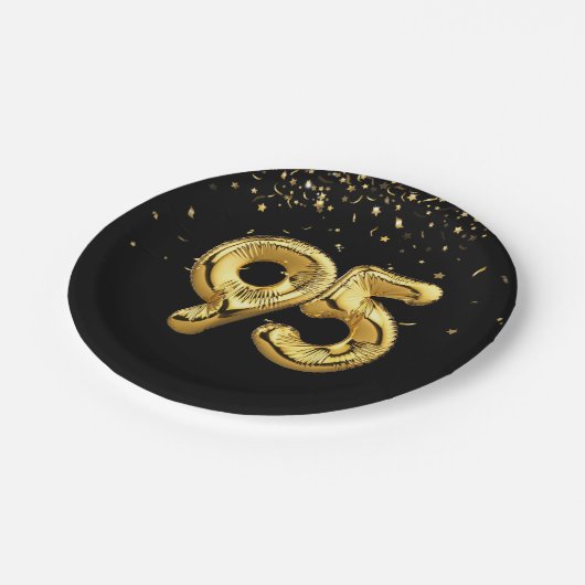 Gold Foil 95-ballonnen en Bord van Confetti Paper (Gekanteld)