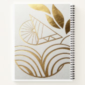 Gold Foil Abstract Nature Art Notitieboek (Achterkant)