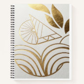 Gold Foil Abstract Nature Art Notitieboek (Voorkant)