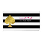 Gold Foil Ace of Spades Etiket (Voorkant)