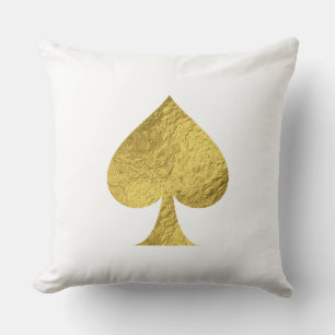 Gold Foil Ace of Spades Kussen