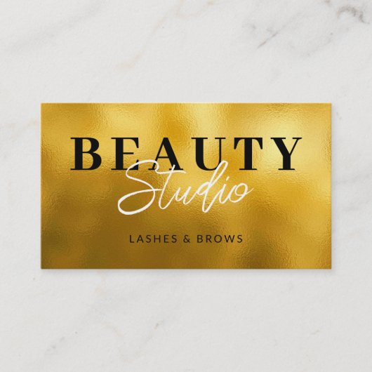 Gold Foil achtergrond Visitekaartje (Voorkant)