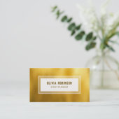 Gold Foil achtergrond Visitekaartje (Staand voorkant)