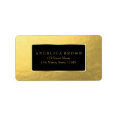 Gold Foil Adreslabel Etiket (Voorkant)