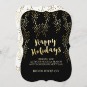 Gold Foil Afbeelding Prettige feestdagen Company C Feestdagenkaart (Voorkant / Achterkant)