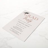 Gold Foil Afstudeerder Pet Calligrafie GraduPartij Folie Uitnodiging (Gedraaid)