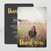 GOLD FOIL AFSTUDEREN FOTO DANK JE KAART (Voorkant / Achterkant)