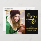 Gold Foil Afstuderen Hartelijk dank Briefkaart (Voorkant / Achterkant)