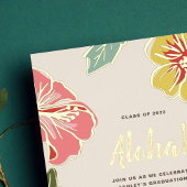 Gold Foil Aloha Hawaiian Graduation Invitations Folie Uitnodiging