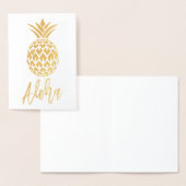 Gold Foil Aloha Kaart met ananassaplantaarn (Display)