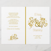 Gold foil ampersand scroll leaf bruiloft (Voorkant)