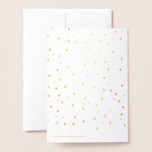 gold foil angel Merry Christmas card Folie Kaarten (Met envelop)