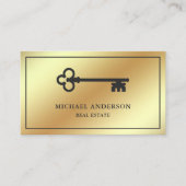 Gold Foil  Antiek Key Real Estate Visitekaartje (Voorkant)