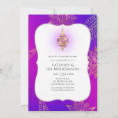 Gold Foil Arabian Bollywood Bridesmaids Luncheon Kaart (Voorkant)