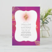 Gold Foil Arabian Bollywood Celebration of Life Kaart (Staand voorkant)