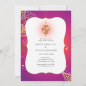 Gold Foil Arabian Bollywood Couples Shower Kaart (Voorkant)