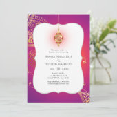 Gold Foil Arabian Bollywood Couples Shower Kaart (Staand voorkant)