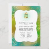 Gold Foil Arabian Bollywood Shower bij Mail Kaart (Voorkant)