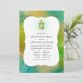 Gold Foil Arabian Bollywood Shower bij Mail Kaart (Staand voorkant)