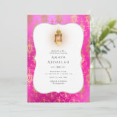 Gold Foil Arabian Bollywood Vrijgezellenfeest Kaart (Staand voorkant)