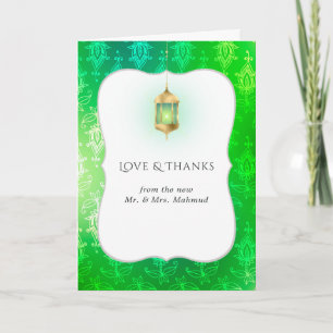 Gold Foil Arabian Bollywood Weduwfoto Bedankkaart