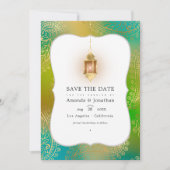 Gold Foil Arabian Bollywood Weduwfoto Save The Save The Date (Voorkant)