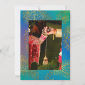 Gold Foil Arabian Bollywood Weduwfoto Save The Save The Date (Achterkant)