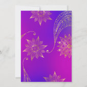 Gold Foil Arabian Bollywood Weduwschap Kaart (Achterkant)