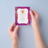 Gold Foil Arabian Bollywood Weduwuitnodiging Flyer (Hand)