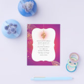 Gold Foil Arabian Bollywood Weduwuitnodiging Flyer (Enkel)