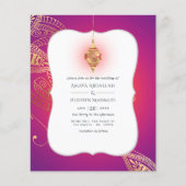 Gold Foil Arabian Bollywood Weduwuitnodiging Flyer (Voorkant)