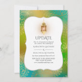 Gold Foil Arabian Bollywood Weduwupdate Kaart (Voorkant)