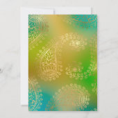 Gold Foil Arabian Bollywood Weduwupdate Kaart (Achterkant)