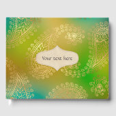 Gold Foil Arabian Gastenboek (Voorkant)