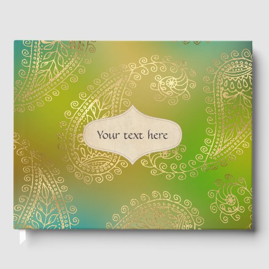 Gold Foil Arabian Gastenboek (Voorkant)