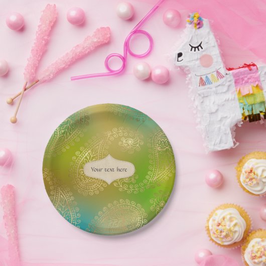 Gold Foil Arabian Papieren Bordje (Feest)